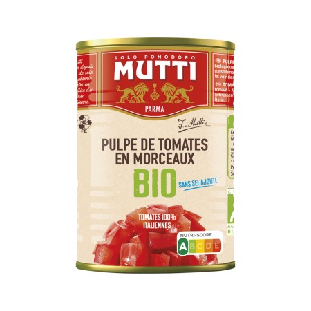 Acheter MUTTI Pulpe de tomates en morceaux BIO